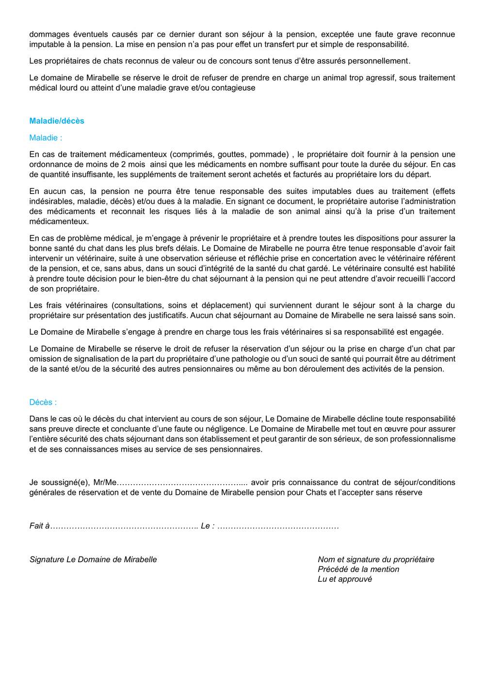 Contrat de séjour — page 3